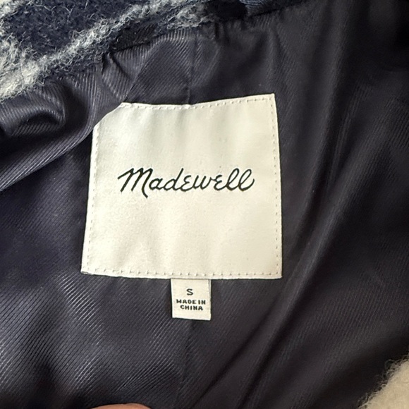 Madewell Navy and White Checkered Jacket - Picture 4 of 5